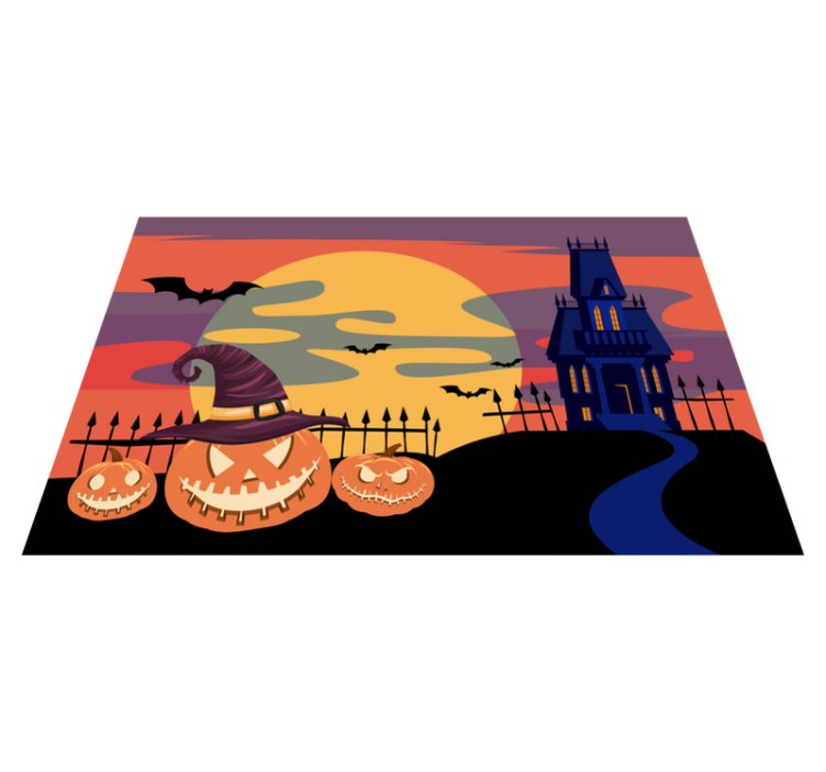 Tischset halloween kürbis albtraum szene - TenStickers