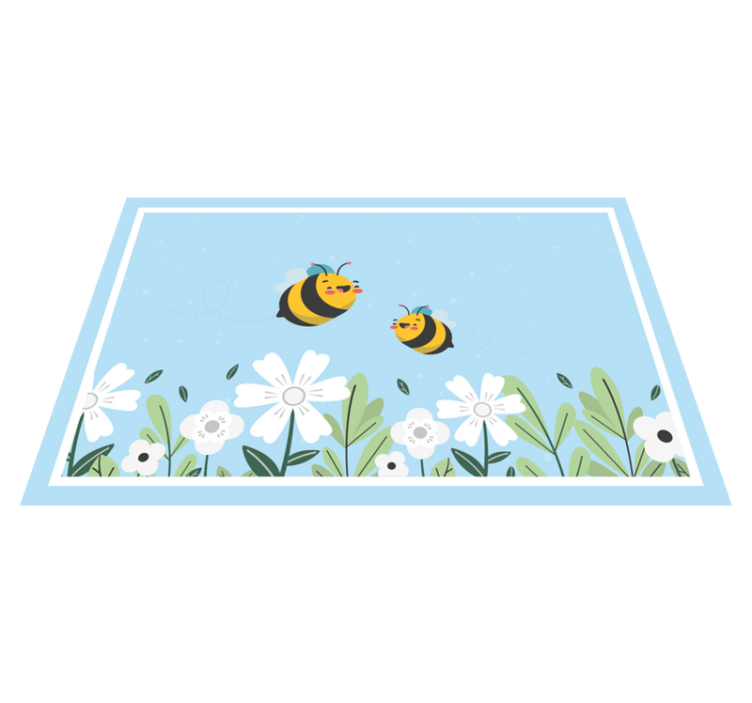 Tischset kinder fröhliche fliegende bienen - TenStickers