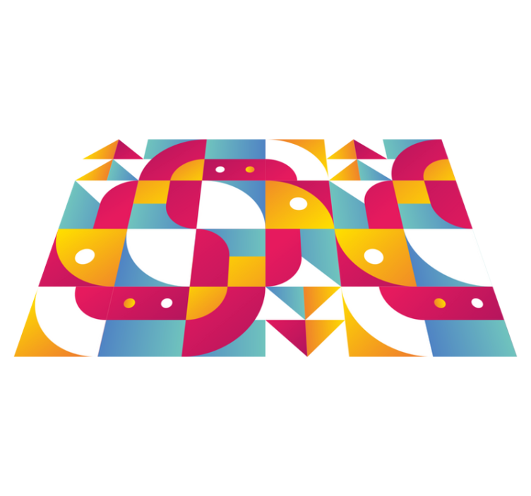 Tischset modern mit kräftigen geometrischen mustern - TenStickers