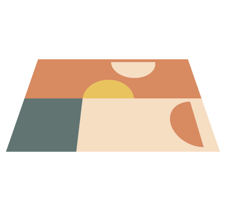 Tischset modern mit bunten geometrischen formen - TenStickers