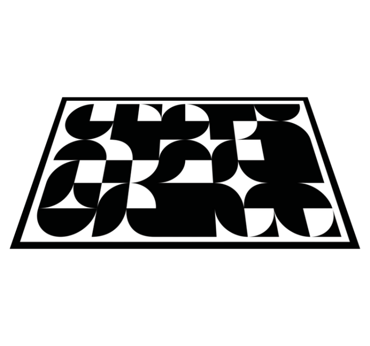 Tischset modern mit geometrischem schwarzen muster - TenStickers