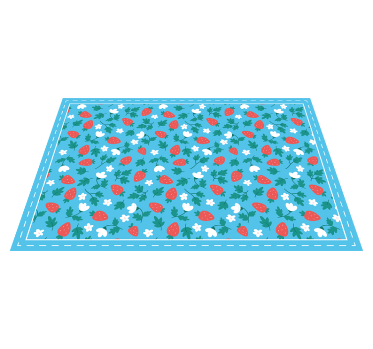 Tischsets originell mit erdbeerblütenmuster - TenStickers