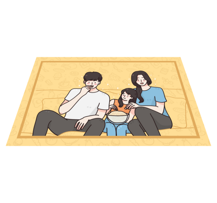 Tischset kinder für die familie beim snackgenuss - TenStickers