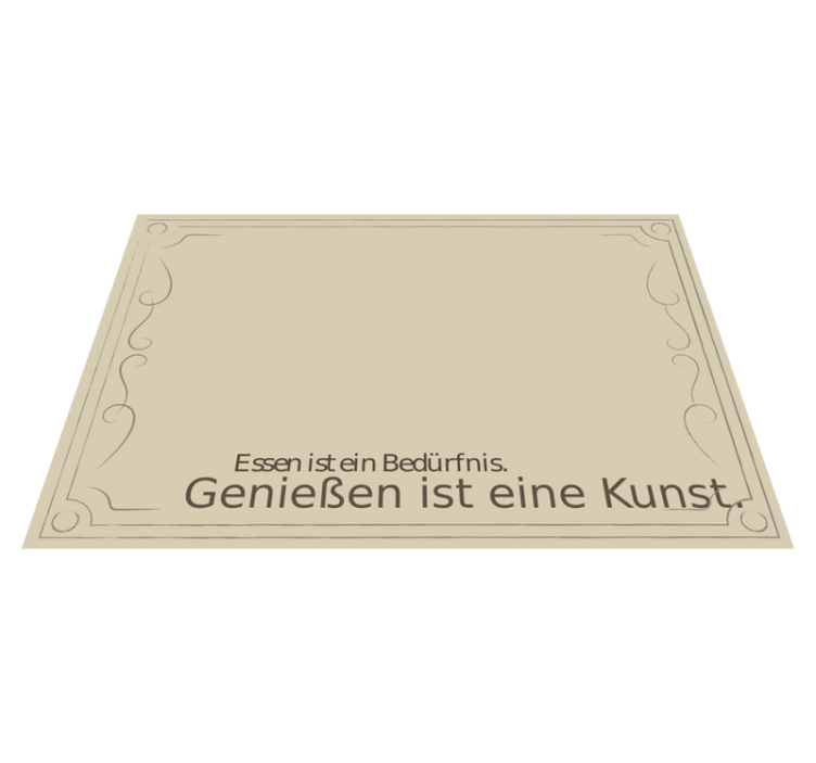 Tischset Text Essen und kunst2 - TenStickers