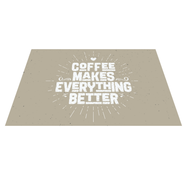 Tischset text mit kaffeemotivationsspruch - TenStickers