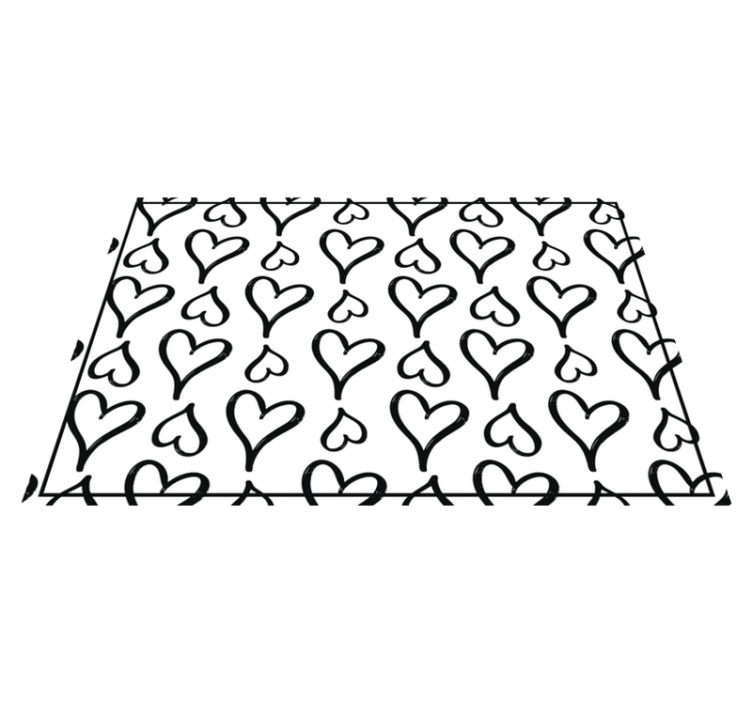 Tischset kinder mit verspieltem herzmuster - TenStickers