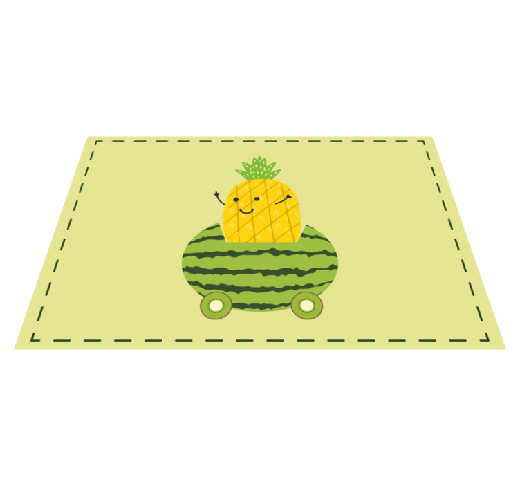 Tischset kinder ananas wassermelone fahrzeug - TenStickers