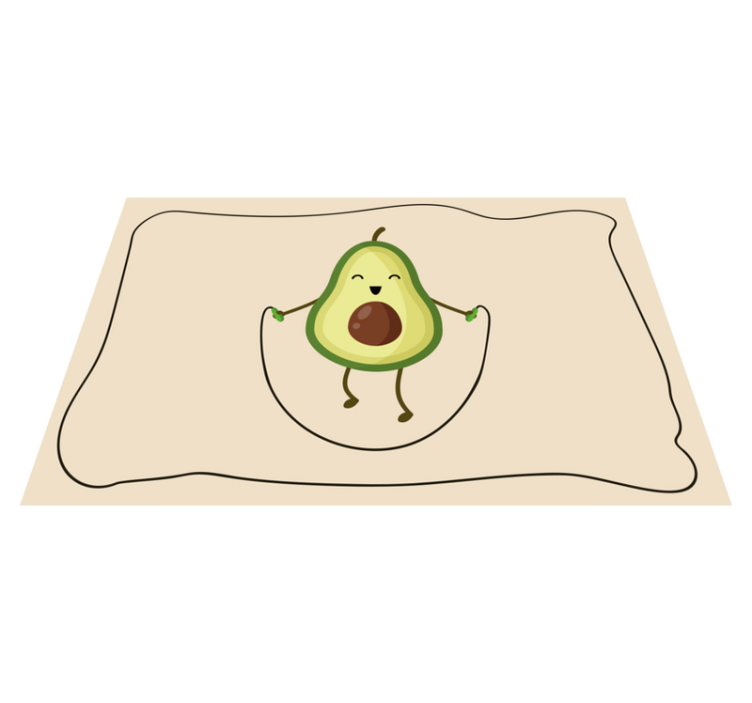 Tischset kinder glückliche avocado sprungmatte - TenStickers