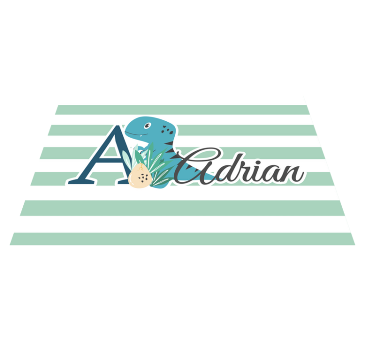 Tischset kinder dinosaurier initialdesign - TenStickers