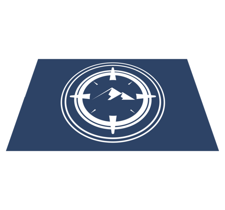 Tischset modern mit bergkompass grafik - TenStickers