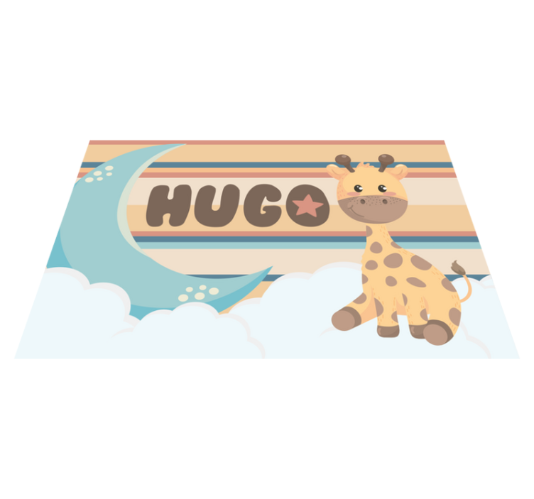 Tischset kinder mit niedlicher giraffenfigur - TenStickers
