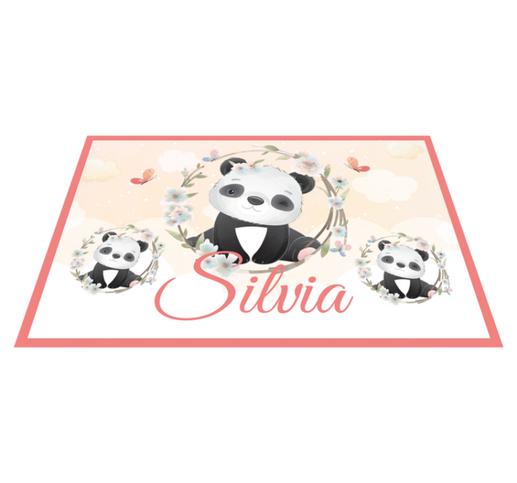 Tischset kinder panda arrangement - TenStickers
