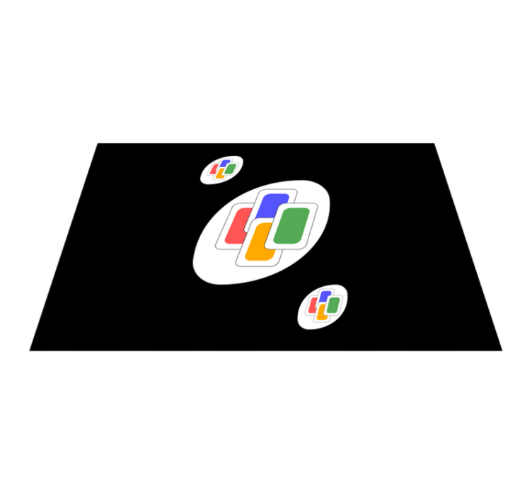 Tischsets originell mit lebendigen geometrischen figuren - TenStickers