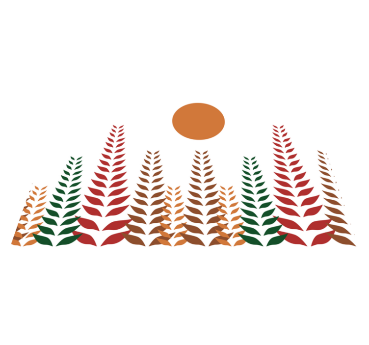 Tischset modern mit stilvollem blattmotiv - TenStickers