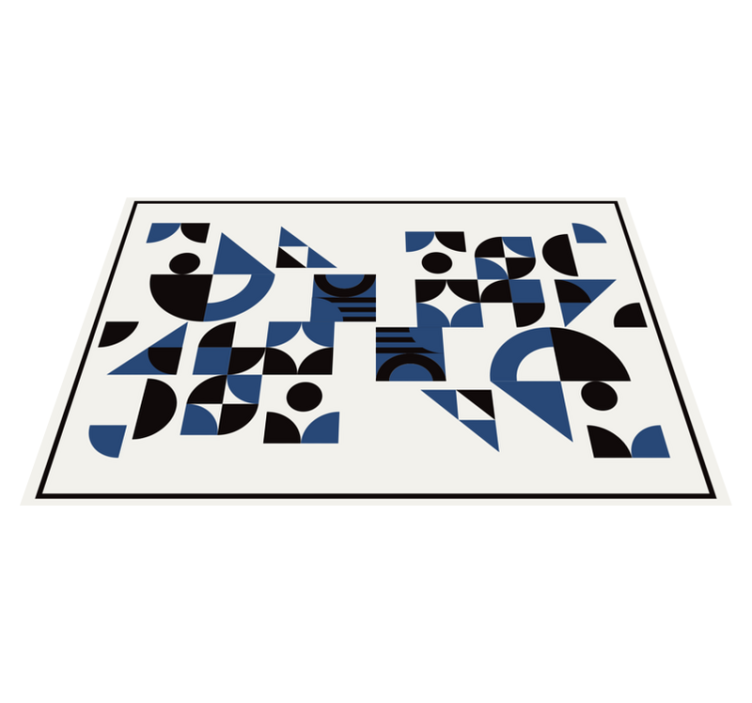 Tischsets originell Blaues und schwarzes puzzle-stadtdesign - TenStickers