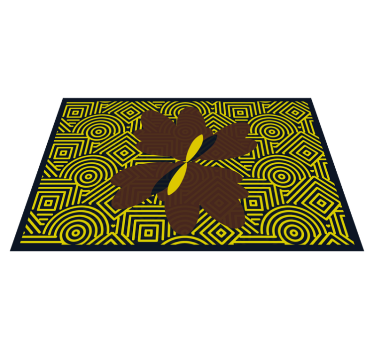 Tischset textur mit abstraktem geometrischem blumenmuster - TenStickers