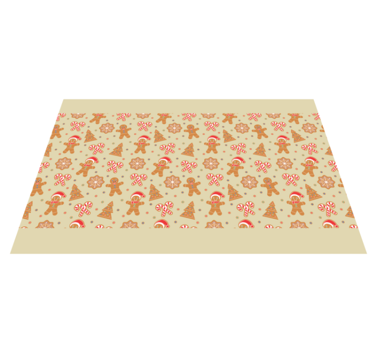 Tischset Weihnachten Lebkuchen-weihnachtsmann-muster - TenStickers