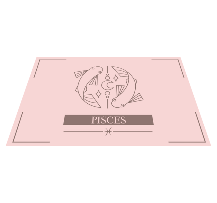 Tischset Zuhause Fische rosa karte sternzeichen Design - TenStickers
