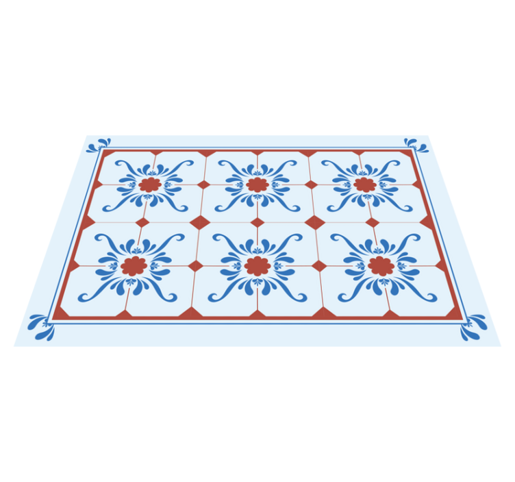 Tischset textur vintage blumenmuster - TenStickers