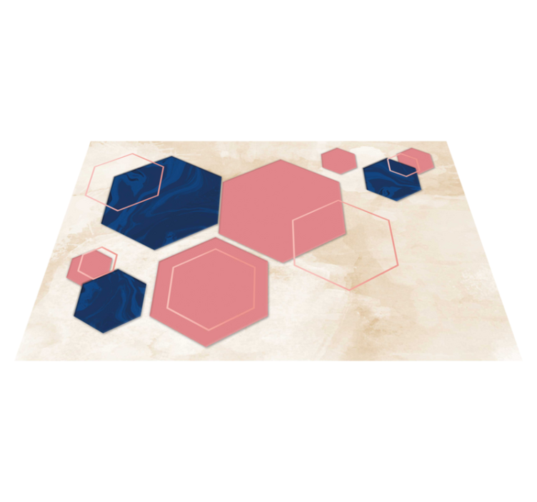 Tischset modern mit hexagonalen mustern - TenStickers