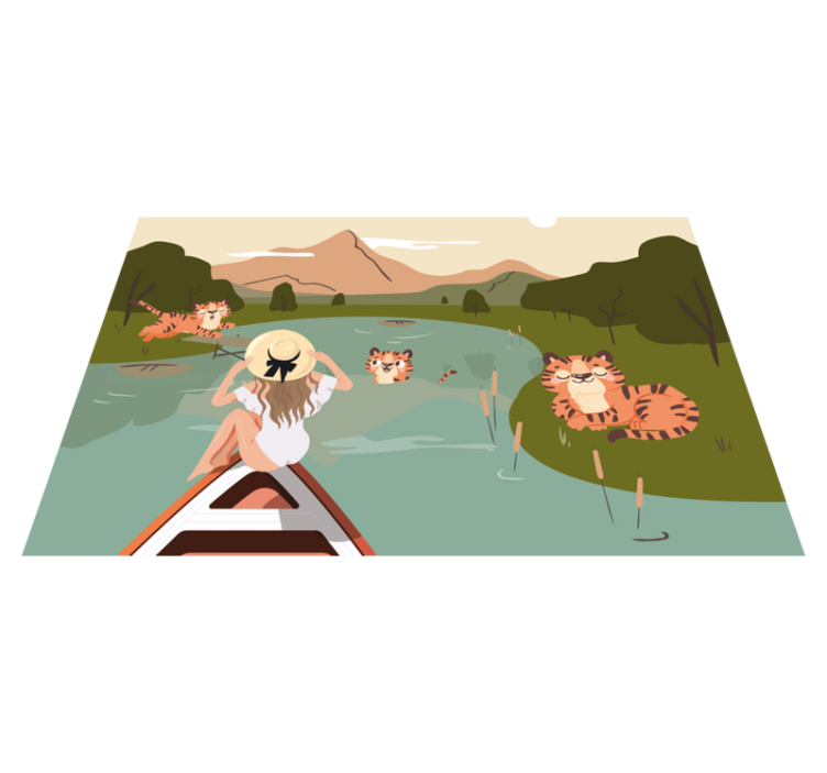 Tischset kinder mit verspielten tigern - TenStickers