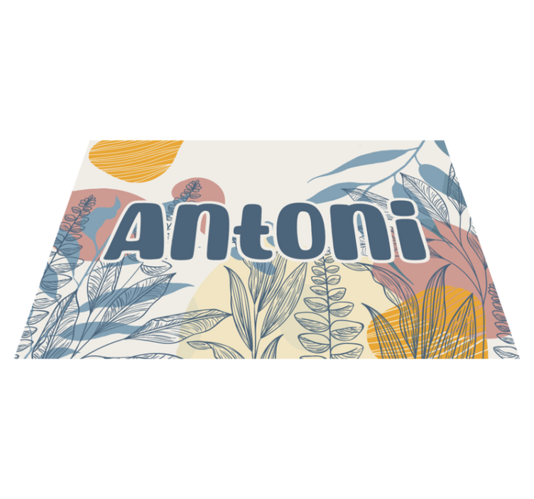 Tischsets originell mit stilvollem namensdesign - TenStickers