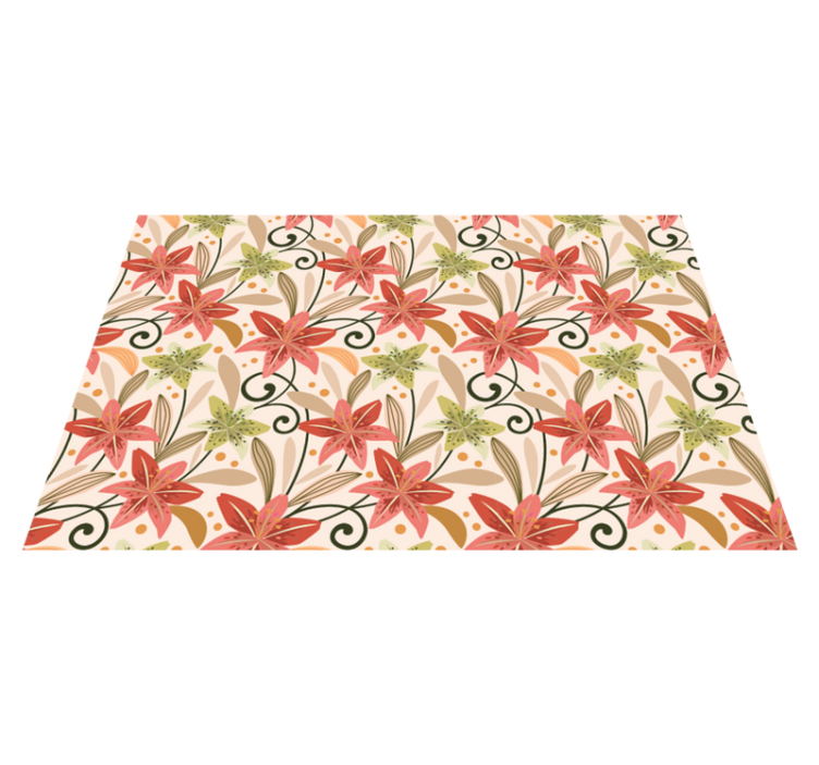 Tischsets originell mit lebhaftem blumenmuster - TenStickers