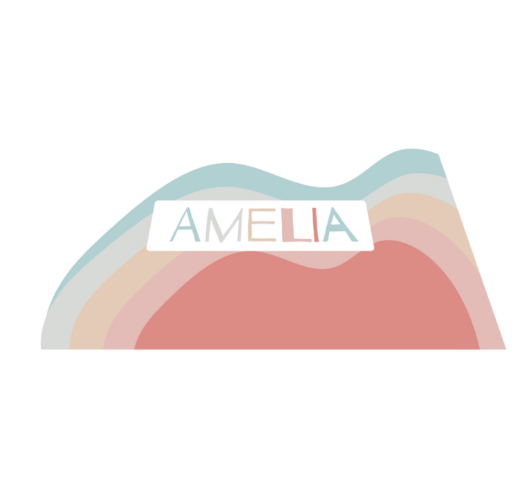 Tischset mit namen bunte namenspersonalisierung - TenStickers