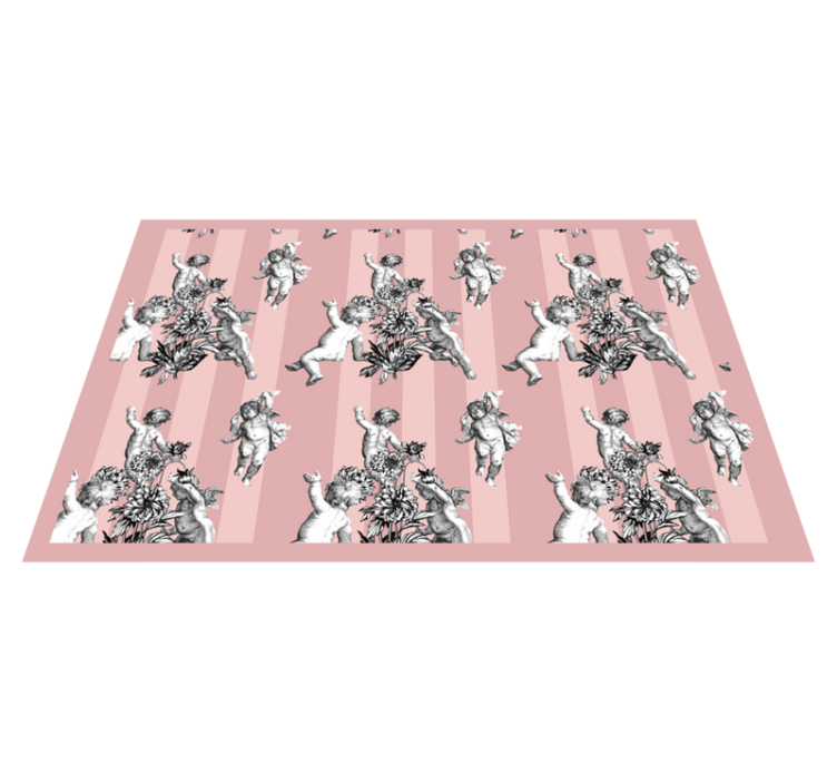 Tischsets originell mit engeln und blumen - TenStickers