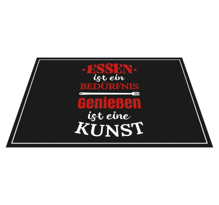 Tischset rechteckig Essen ist ein Bedürfnis - TenStickers