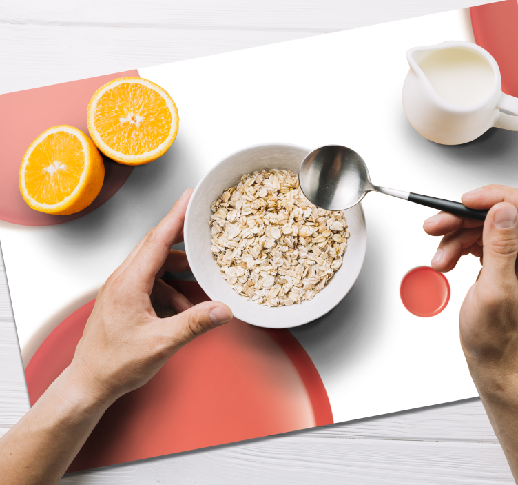 Tischset rot Rote moderne kreise - TenStickers