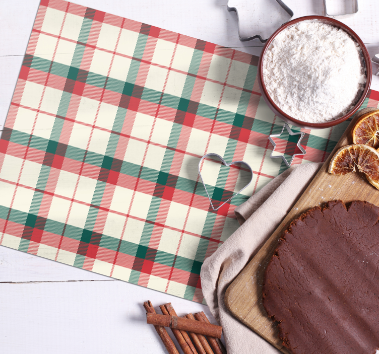 Platzset Textur Weihnachtstartan - TenStickers