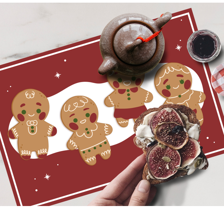 Tischset Weihnachten Lebkuchen motive - TenStickers