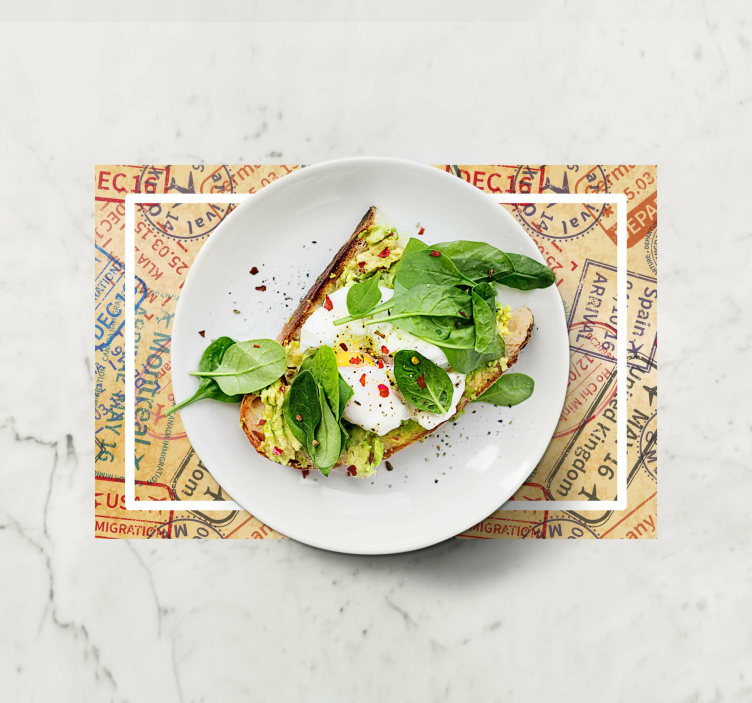 Tischset zuhause Reisestempel - TenStickers