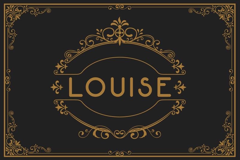 Dekorative Tischsets mit anpassbaren Namen - TenStickers