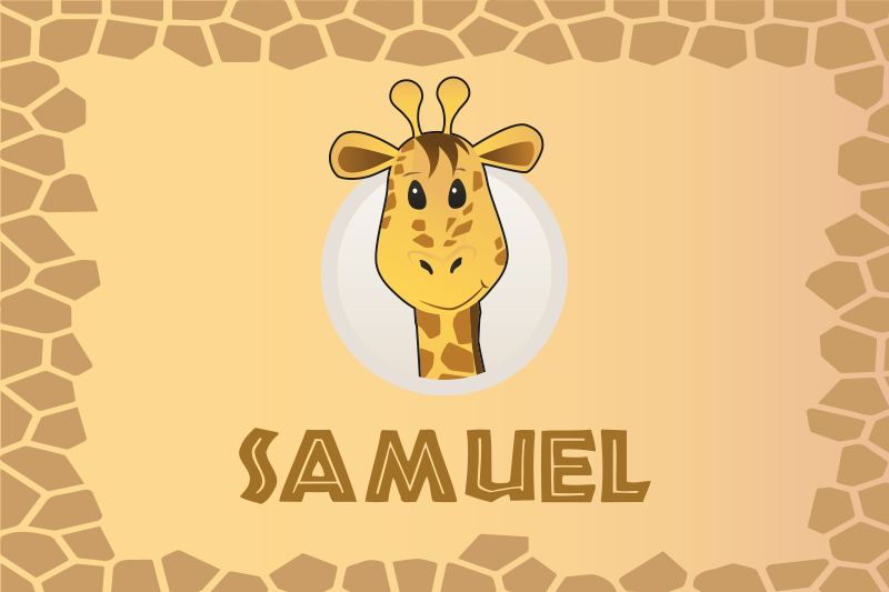 Tischset kinder giraffen-charakterdesign - TenStickers