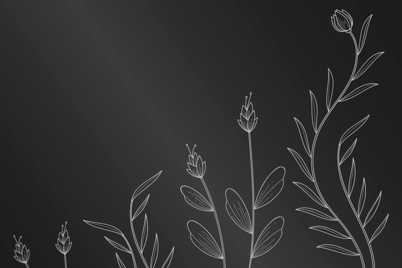 Hintergrund mit eleganten Pflanzen Tischsets - TenStickers