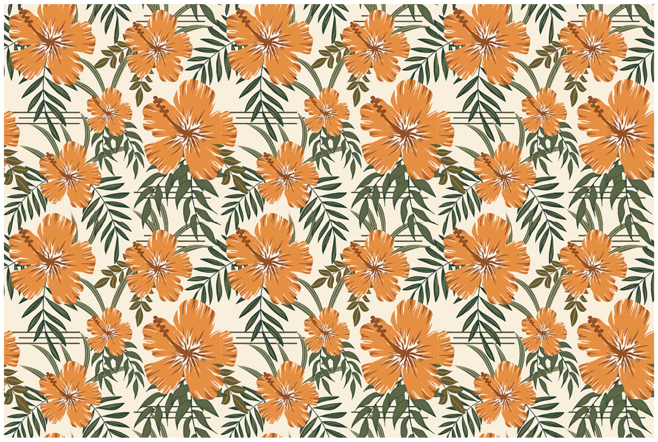 Tischsets originell mit tropischem blumenmuster - TenStickers
