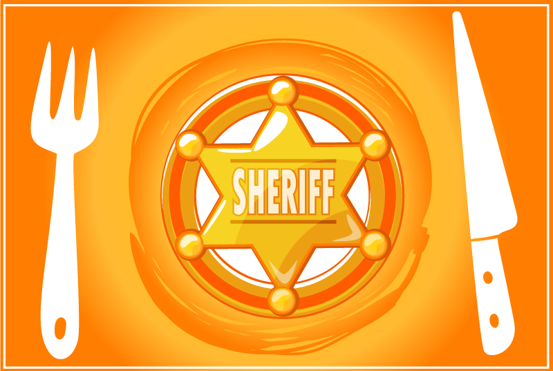 Tischsets originell im sheriff-stern-design - TenStickers