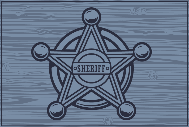Tischset mit namen sheriff sternemblem - TenStickers