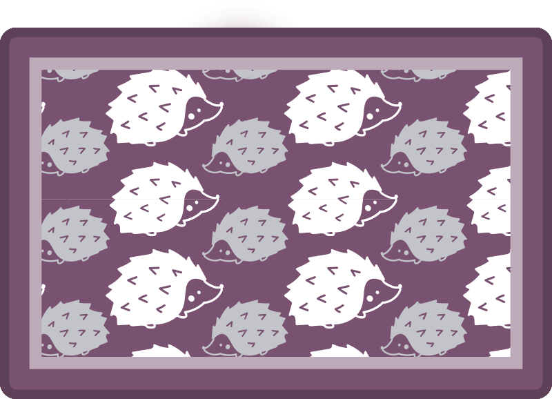 Tischsets originell mit igelstruktur oberfläche - TenStickers