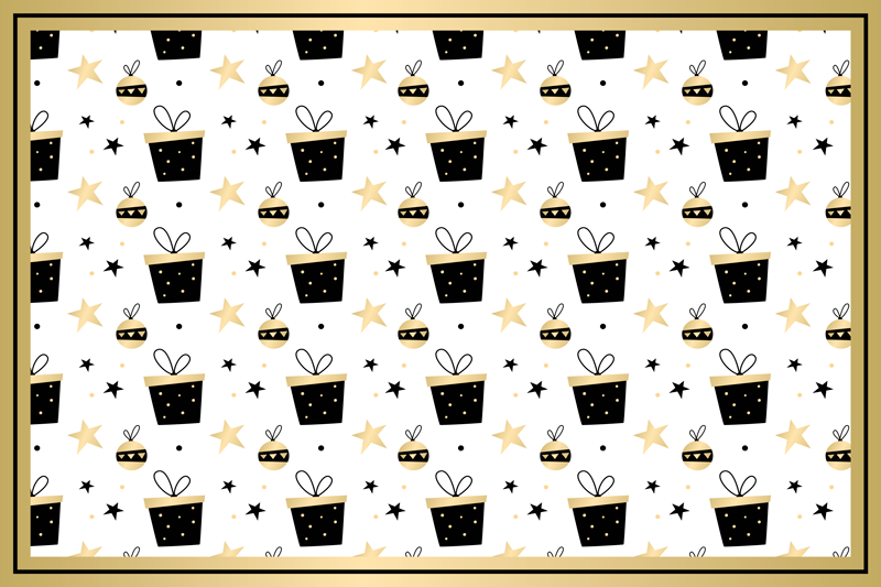 Tischset weihnachten im festlichen geschenkmuster - TenStickers