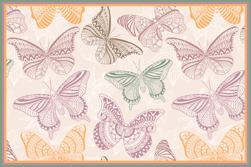 Tischsets originell mit elegantem schmetterlingsmuster - TenStickers