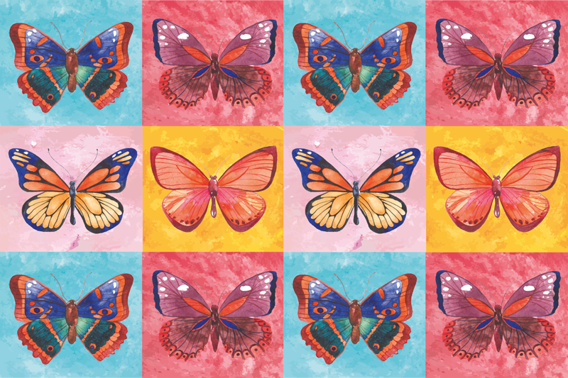 Tischsets originell mit lebhaftem schmetterlingsemblem - TenStickers