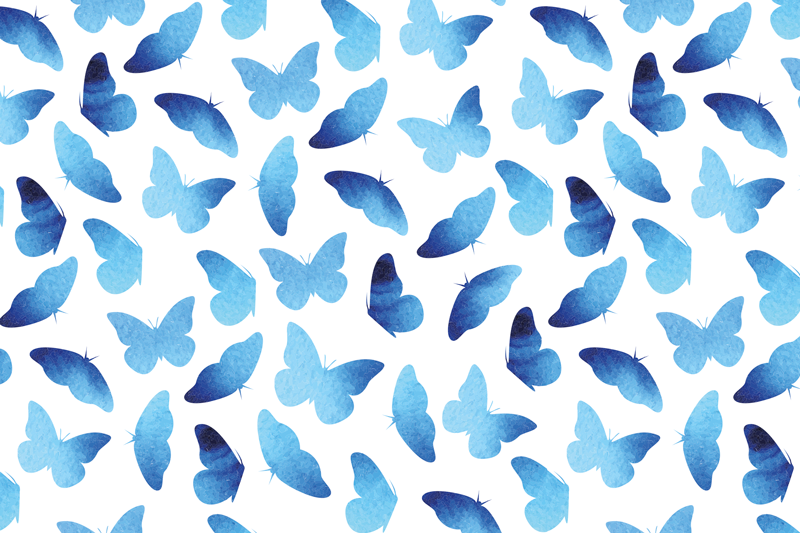 Tischsets originell mit blauem schmetterlingsmuster - TenStickers