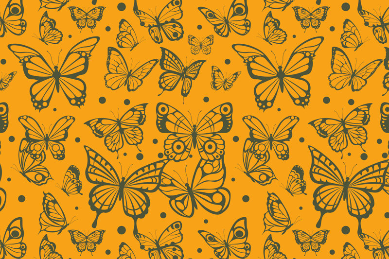 Tischsets originell mit schmetterlingsmuster overlay - TenStickers