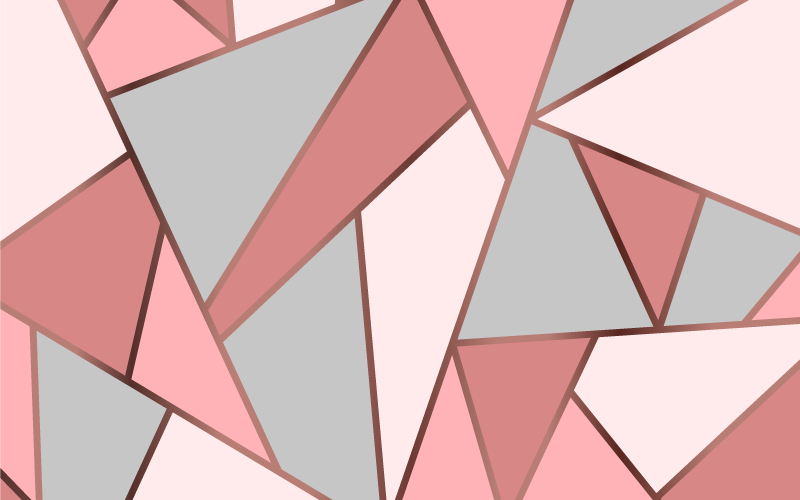 Tischsets originell Rosa Muster und goldene linien - TenStickers