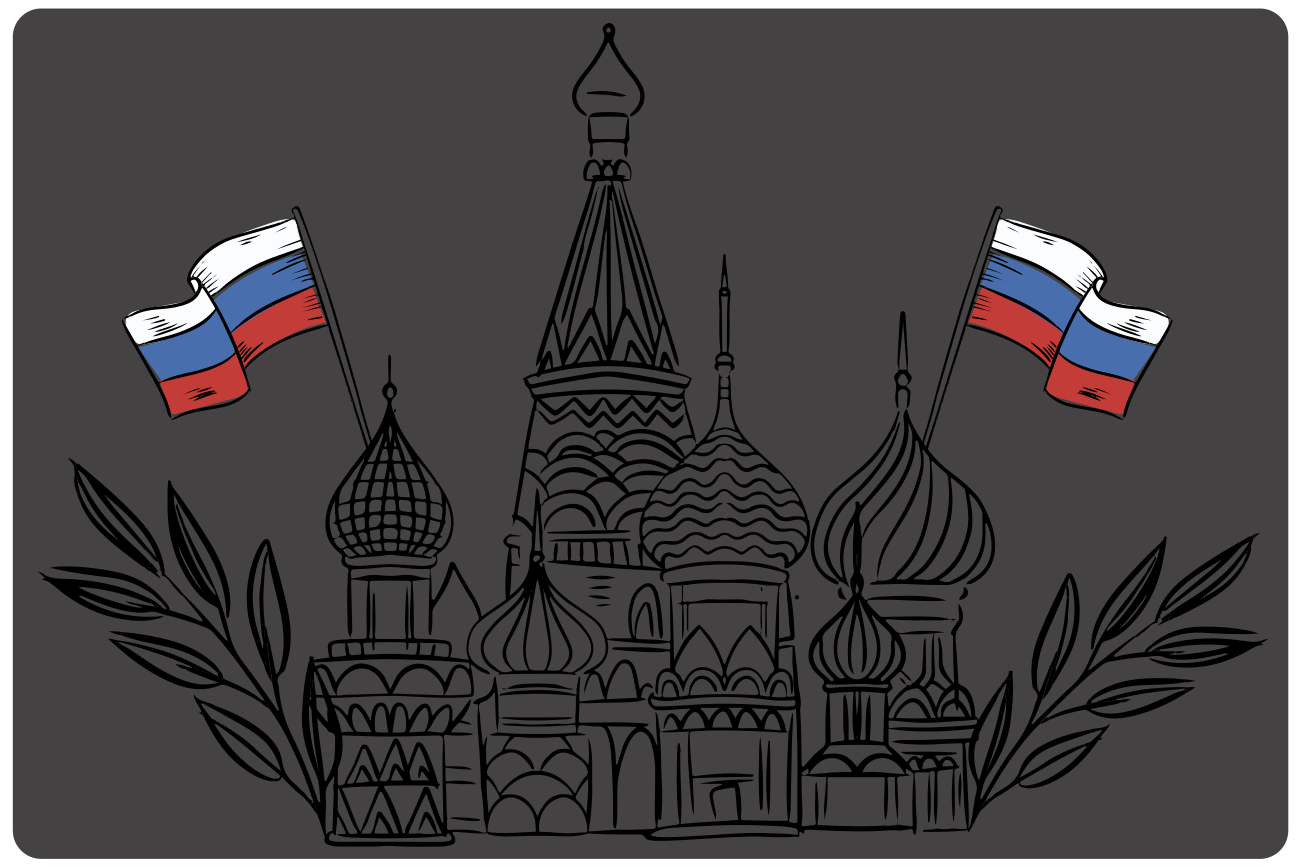 Tischsets originell russische architektursilhouetten - TenStickers