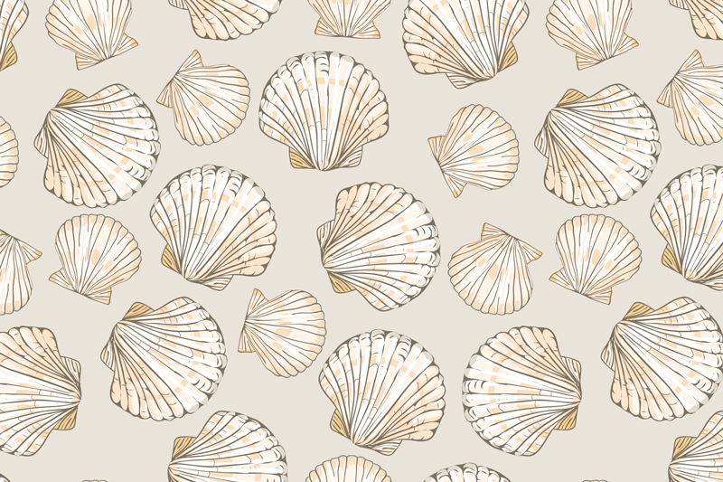 Tischset textur muschel-muster - TenStickers