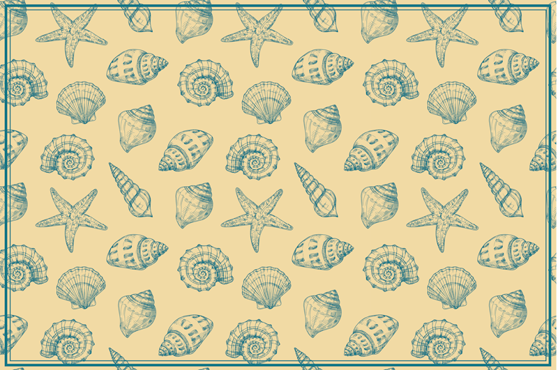 Tischsets originell mit muschelmuster - TenStickers